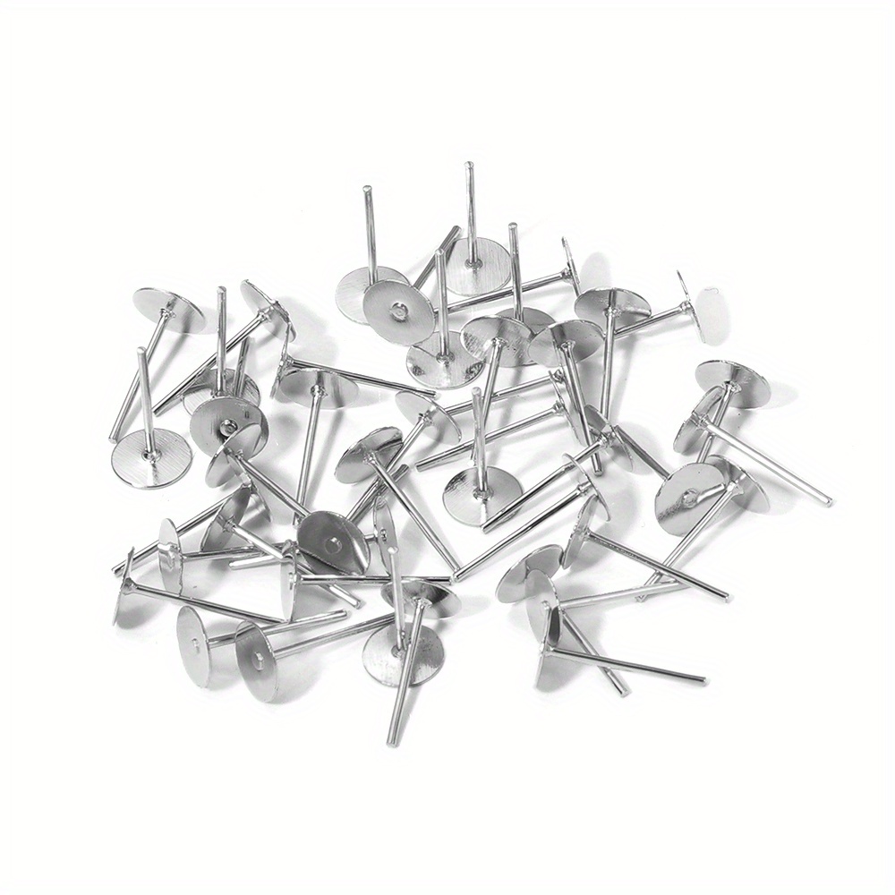 200Pcs 5 6mm Golden Silvery Iron Ear Stud Earring Accessory